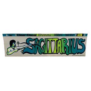Vintage 70s Sunrise Sales SAGITTARIUS  Zodiac Signs Decal Vinly Sticker